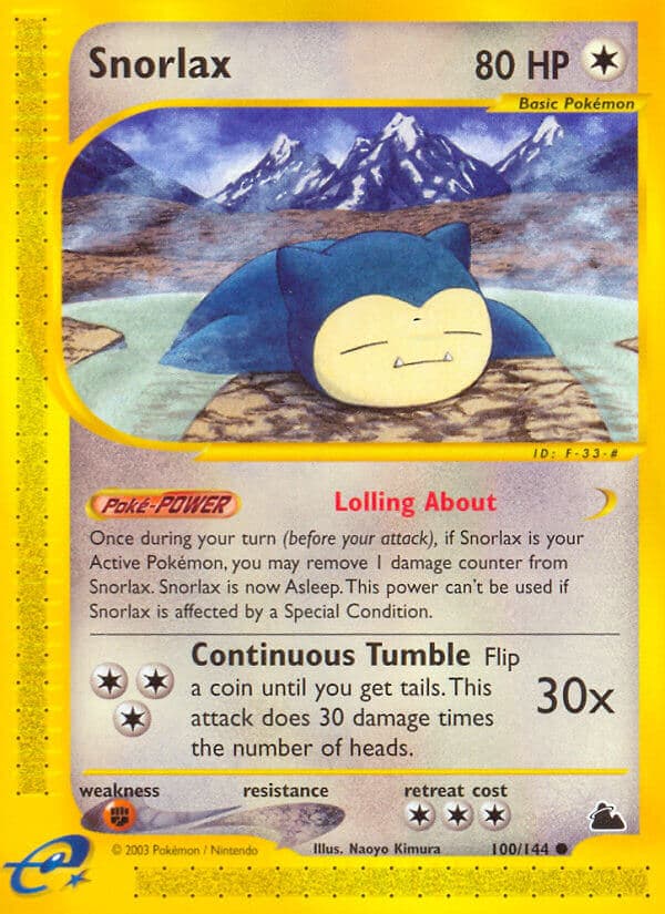 Snorlax — Skyridge Pokémon card