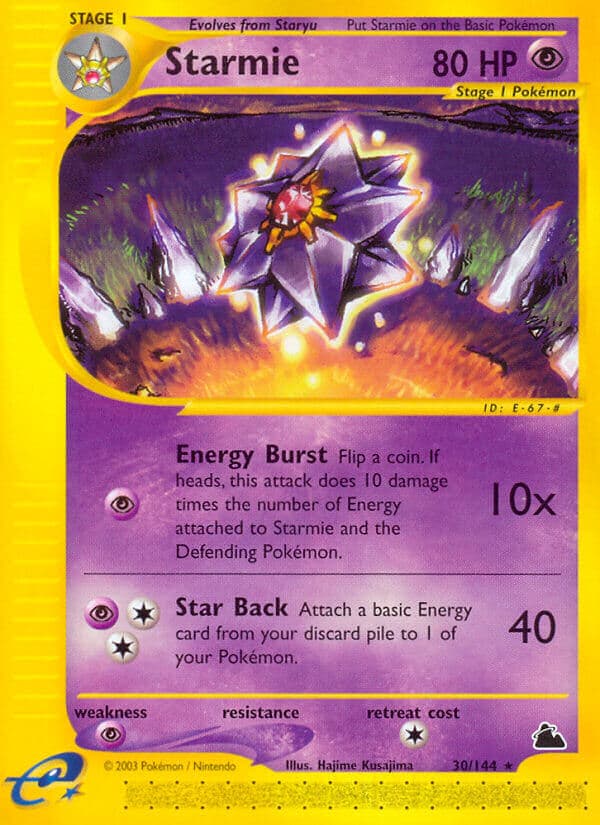Starmie — Skyridge Pokémon card