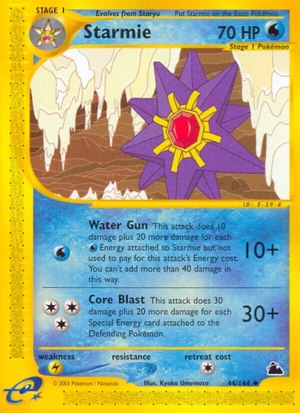 Starmie — Skyridge Pokémon card
