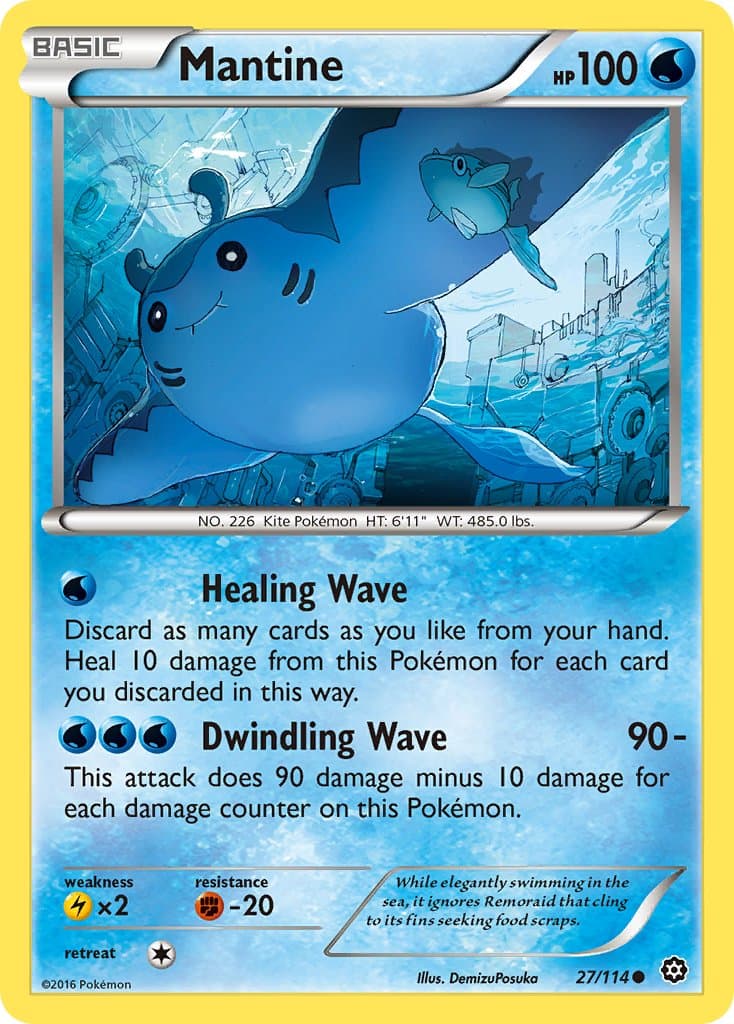 Mantine — Steam Siege Pokémon card
