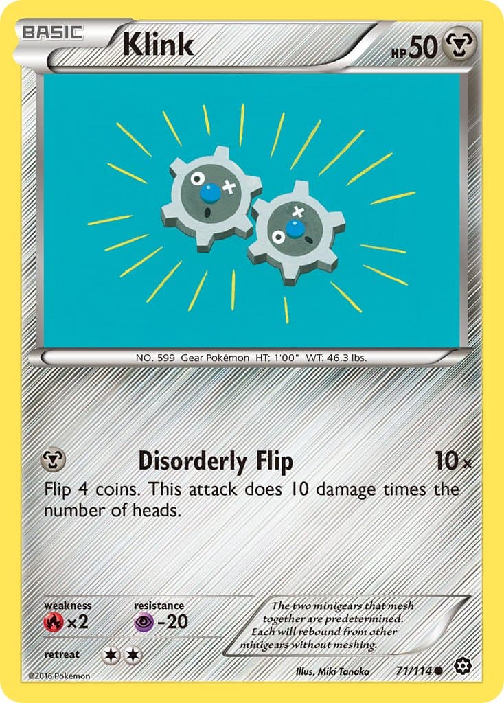 Klink — Steam Siege Pokémon card
