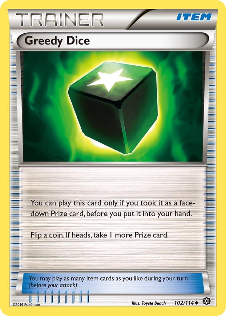 Greedy Dice — Steam Siege Pokémon card