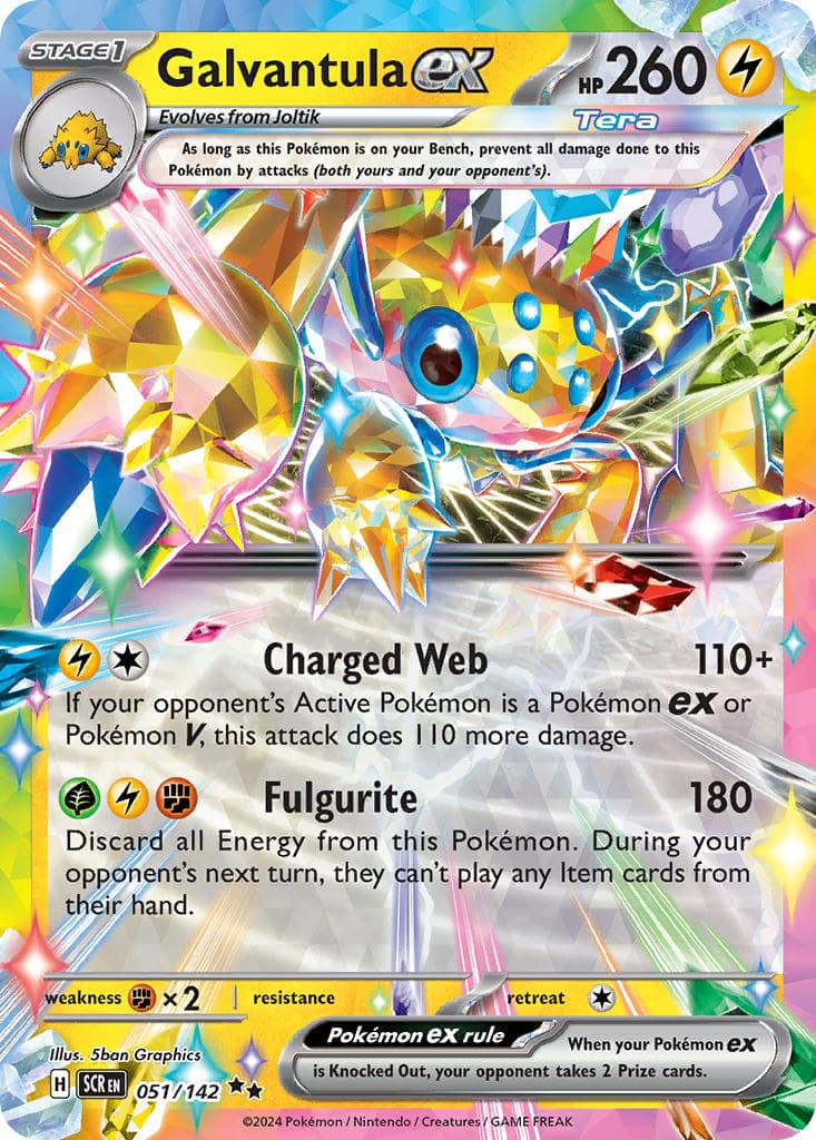 Galvantula ex — Stellar Crown Pokémon card