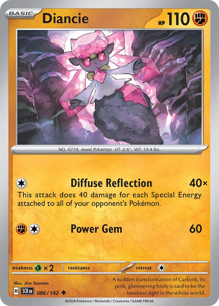 Diancie — Stellar Crown Pokémon card