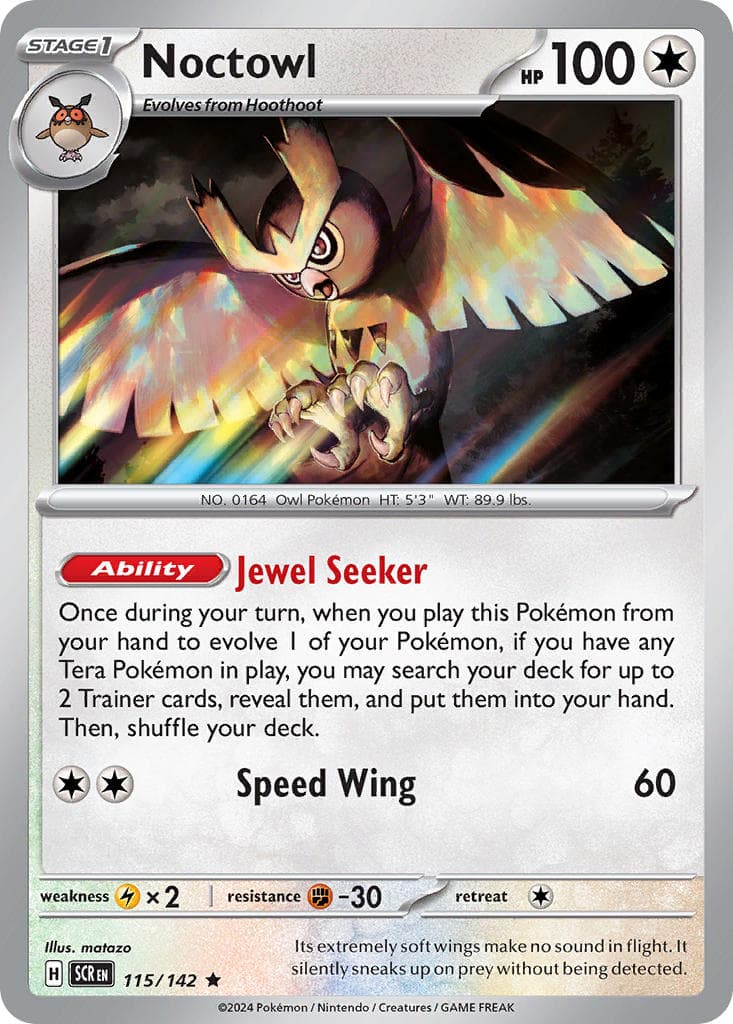 Noctowl — Stellar Crown Pokémon card
