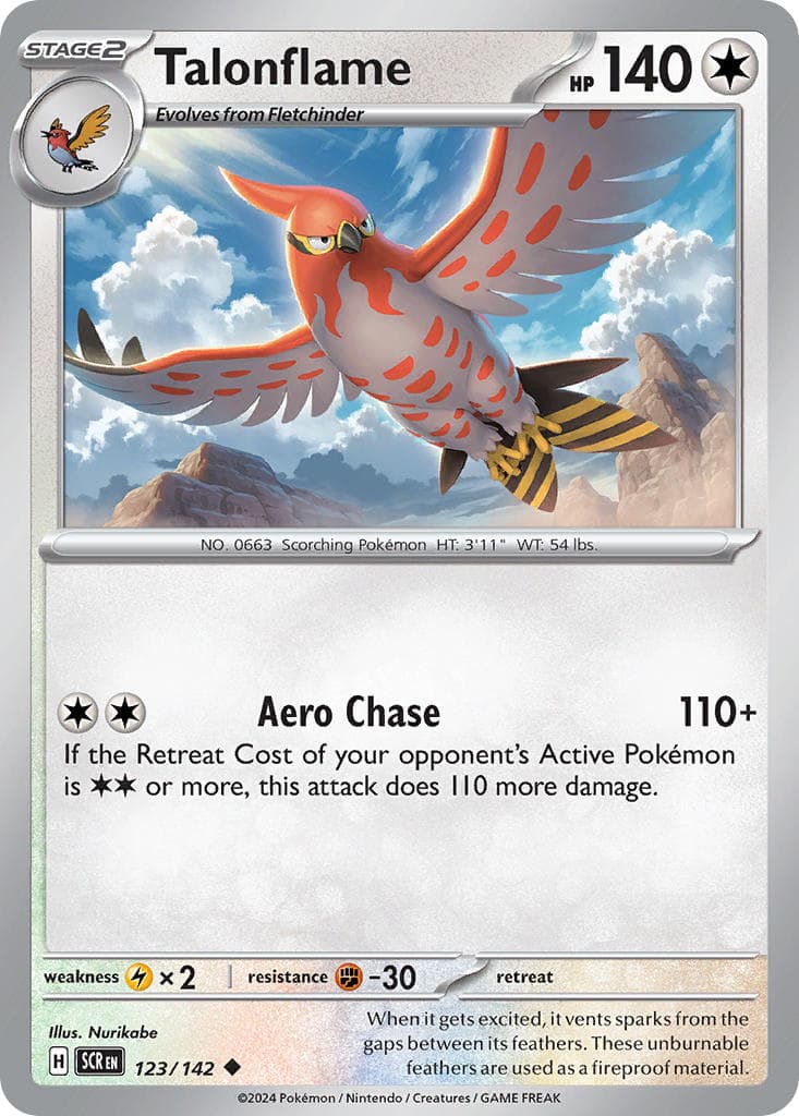 Talonflame — Stellar Crown Pokémon card