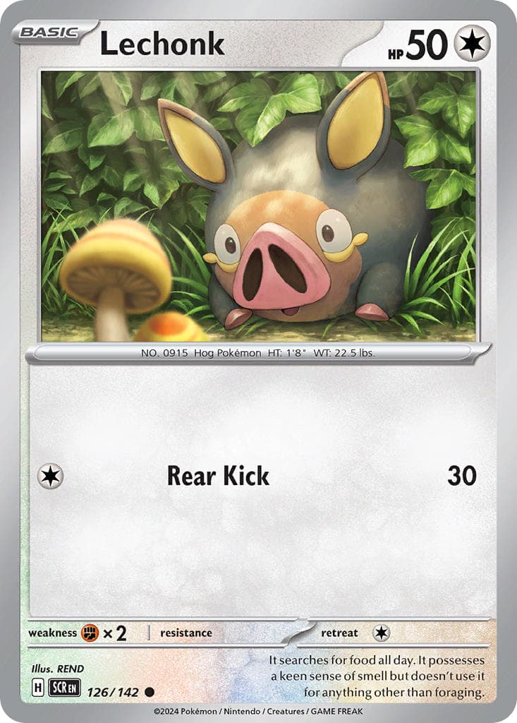 Lechonk — Stellar Crown Pokémon card