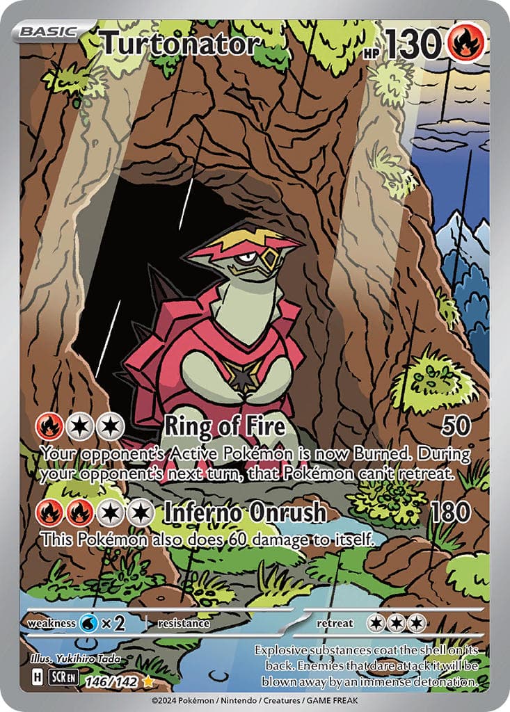 Turtonator — Stellar Crown Pokémon card