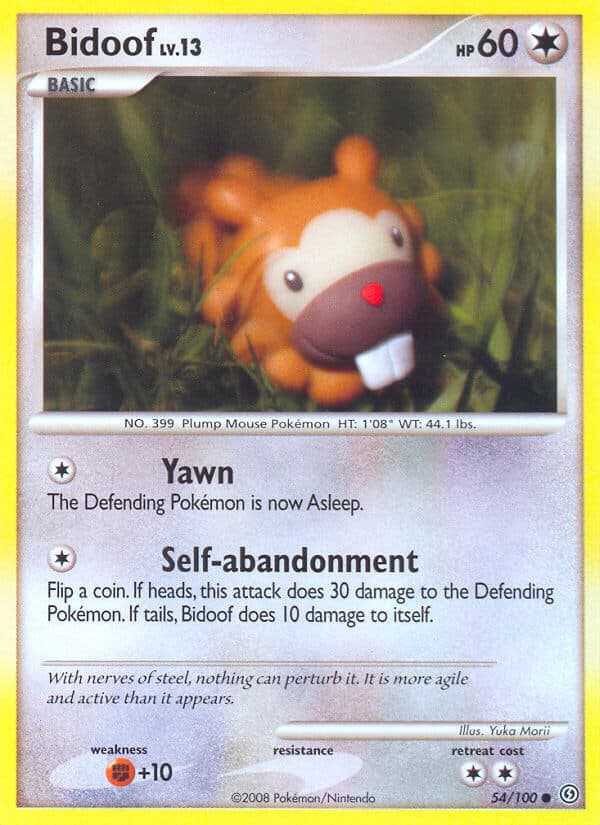 Bidoof — Stormfront Pokémon card