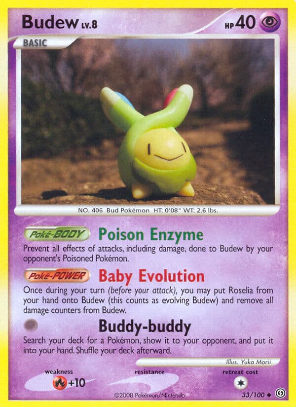 Budew — Stormfront Pokémon card
