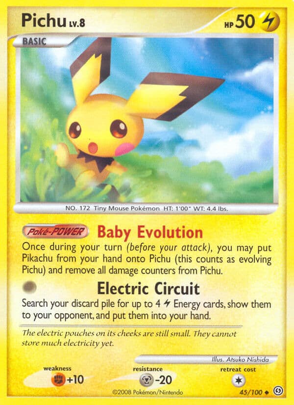 Pichu — Stormfront Pokémon card