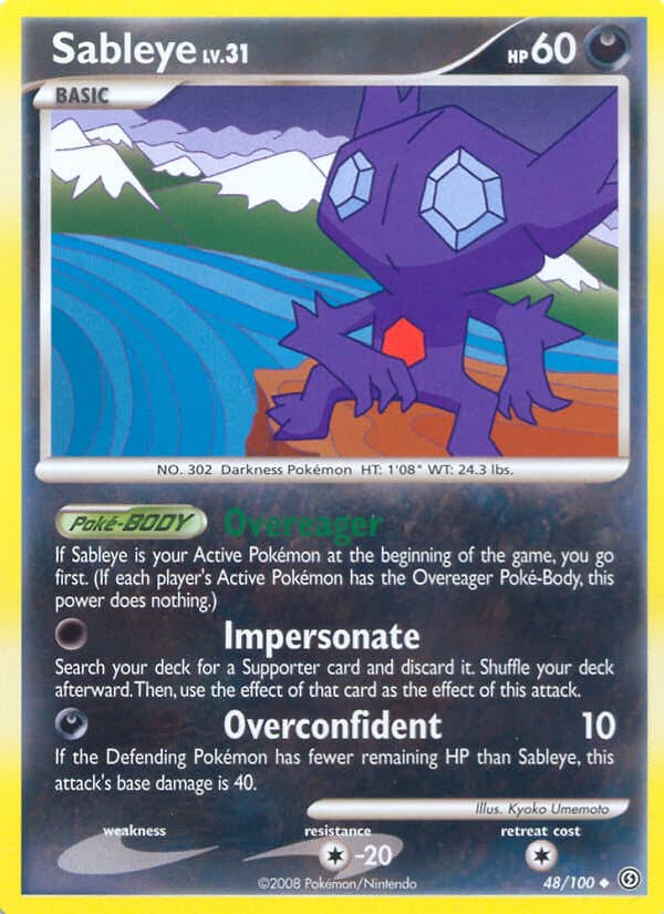 Sableye — Stormfront Pokémon card