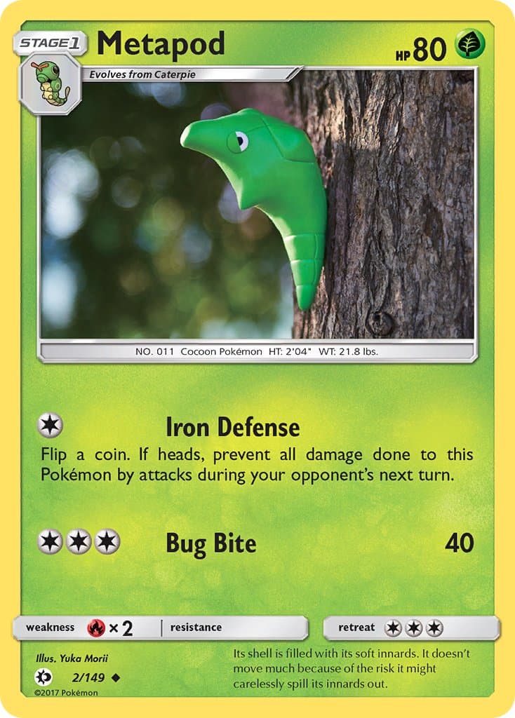 Metapod — Sun & Moon Pokémon card