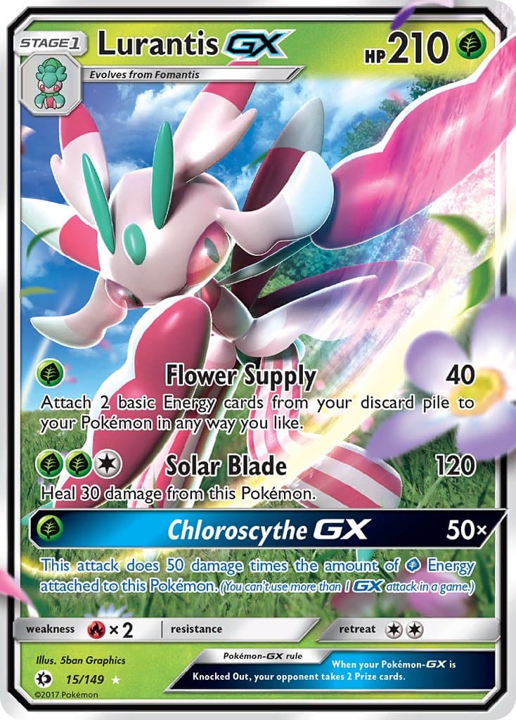 Lurantis Gx — Sun & Moon Pokémon card