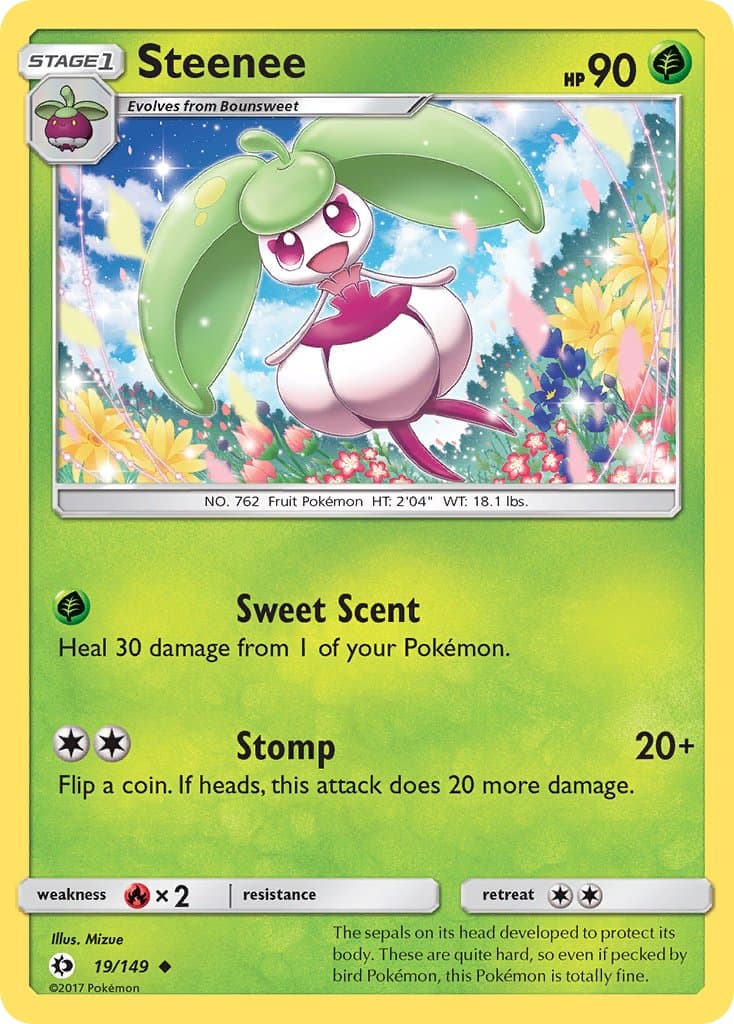 Steenee — Sun & Moon Pokémon card