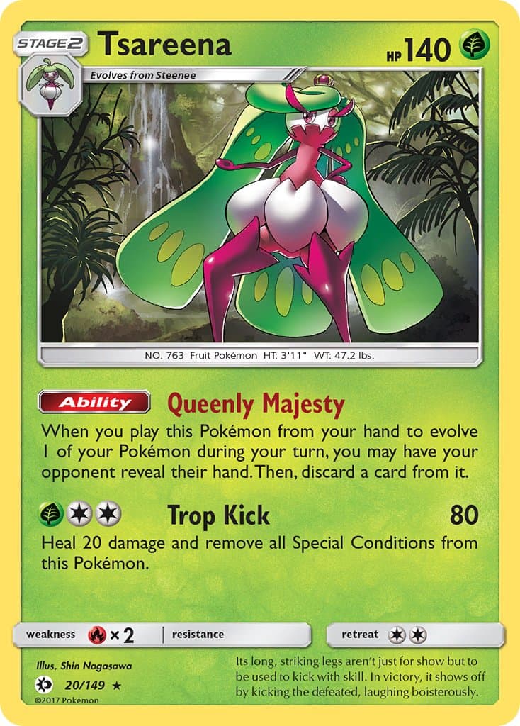 Tsareena — Sun & Moon Pokémon card