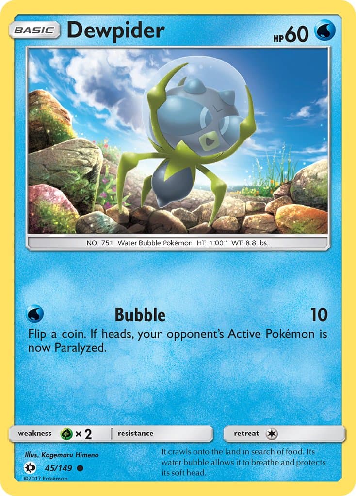 Dewpider — Sun & Moon Pokémon card