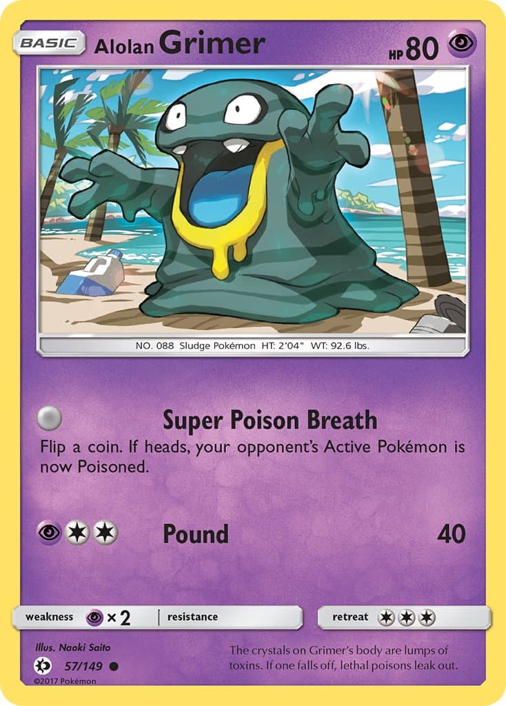 Alolan Grimer — Sun & Moon Pokémon card