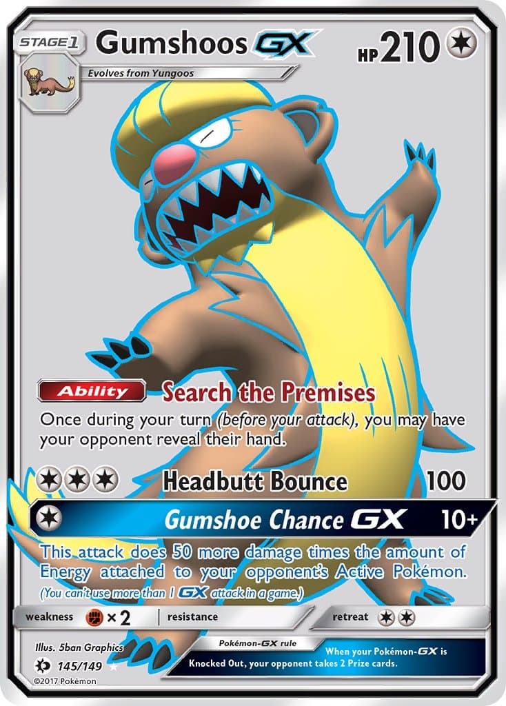 Gumshoos Gx — Sun & Moon Pokémon card