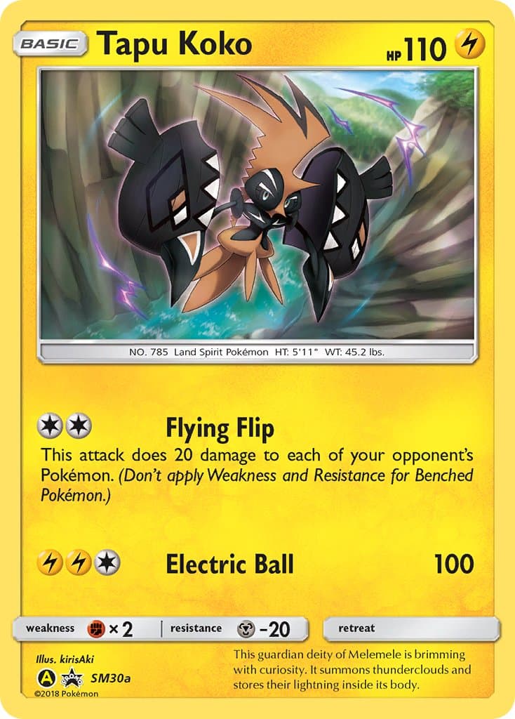 Tapu Koko Yaa — Sun Moon Promos Pokémon card