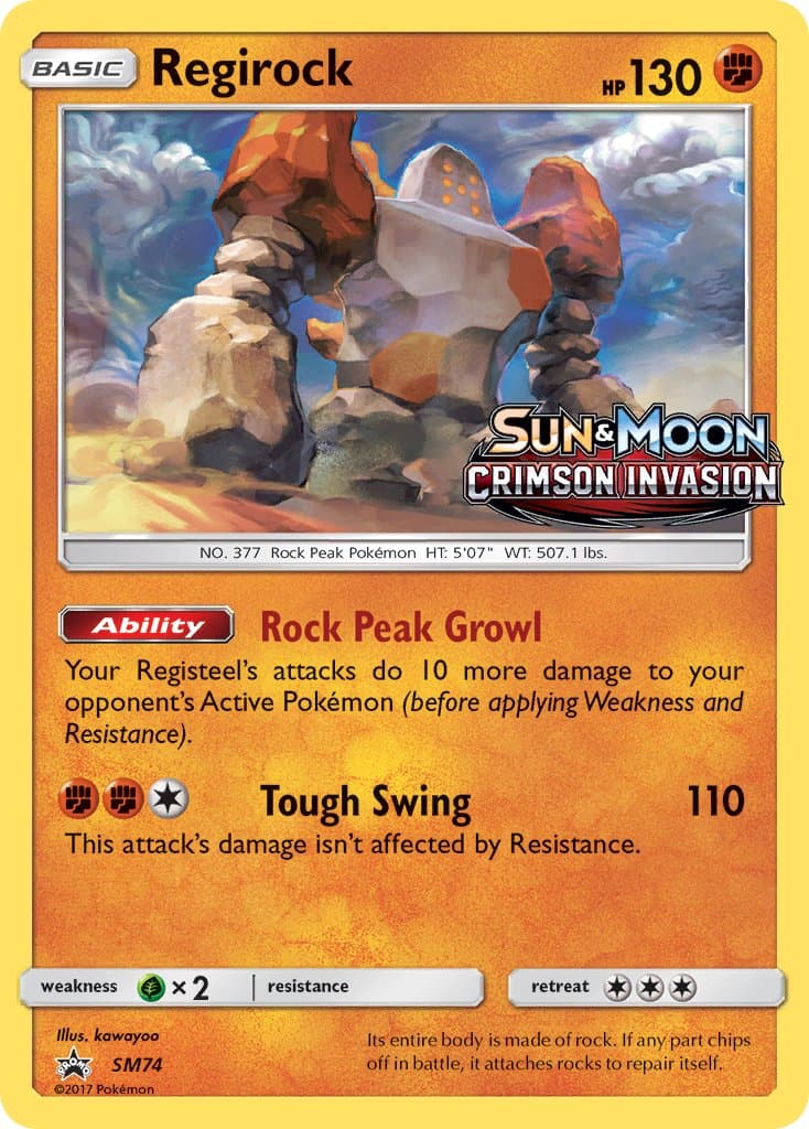 Regirock — Sun Moon Promos