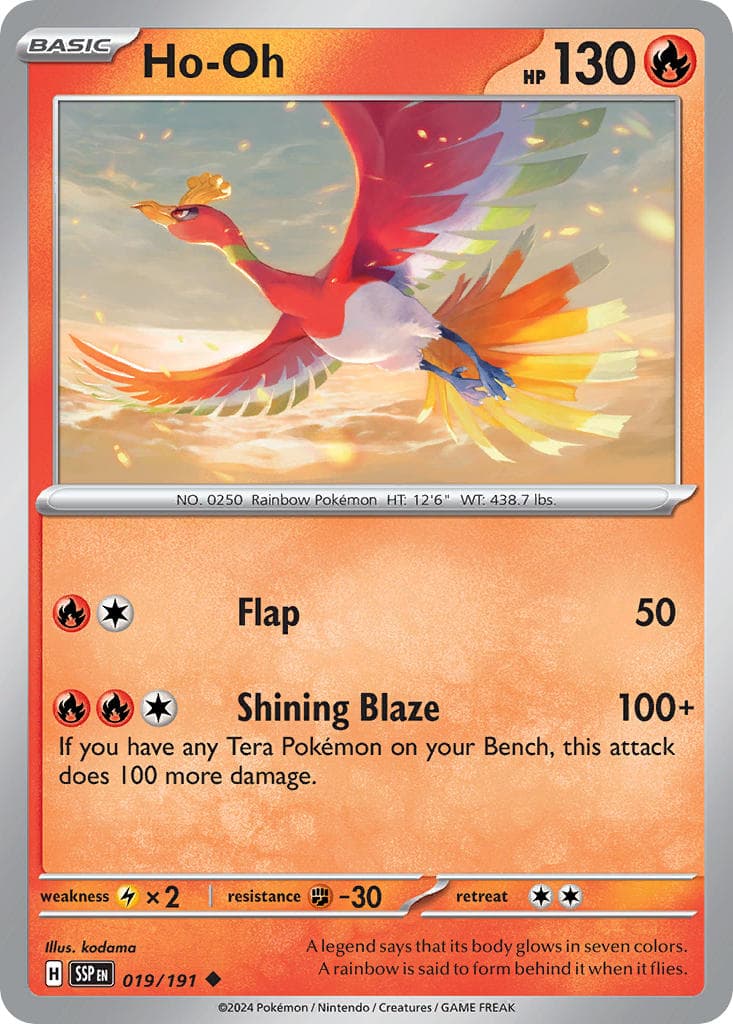 Ho-Oh — Surging Sparks Pokémon card