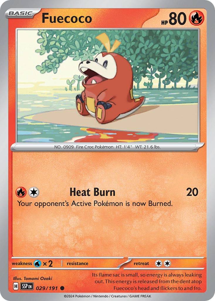 Fuecoco — Surging Sparks Pokémon card