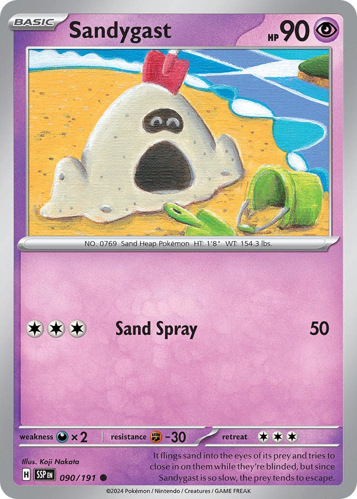 Sandygast — Surging Sparks Pokémon card
