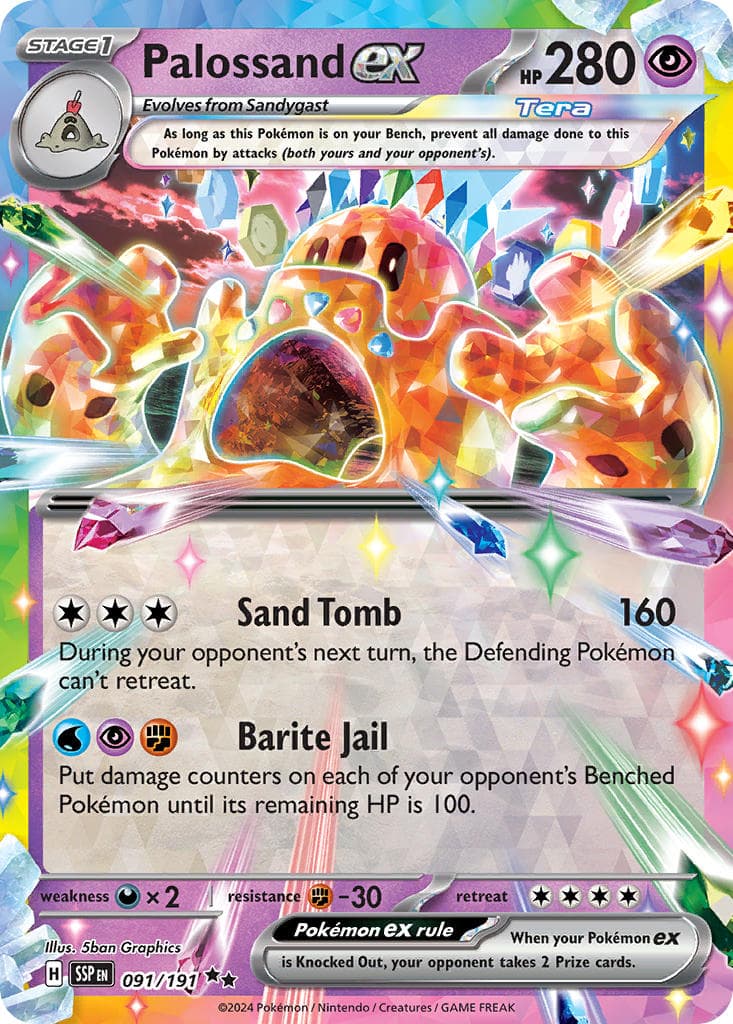 Palossand ex — Surging Sparks Pokémon card