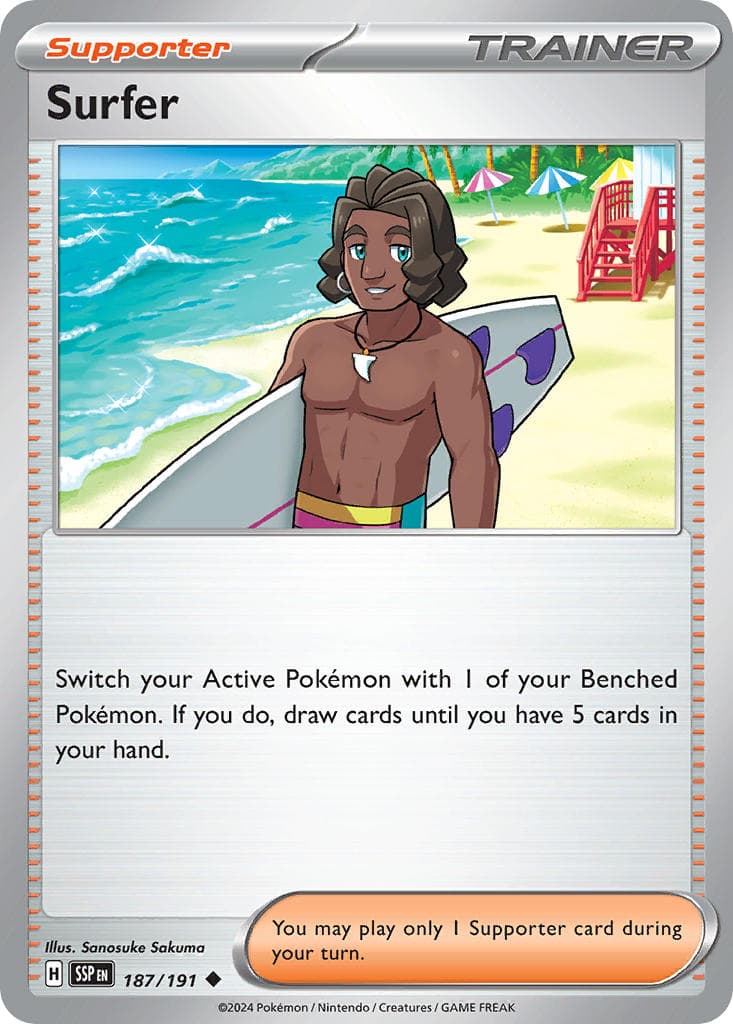 Surfer — Surging Sparks Pokémon card