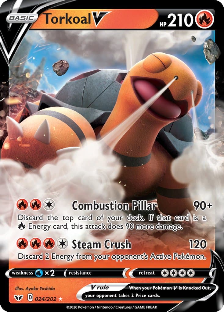 Torkoal V — Sword & Shield Pokémon card