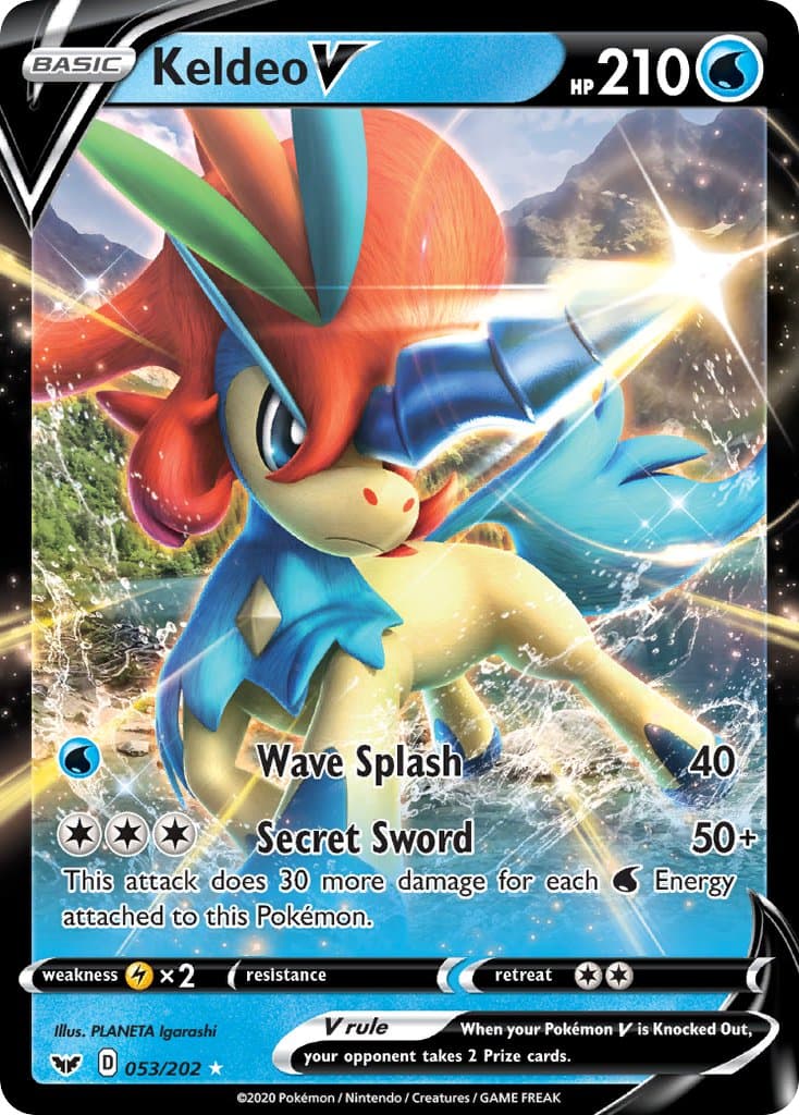 Keldeo V — Sword & Shield Pokémon card