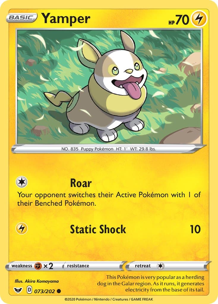 Yamper — Sword & Shield Pokémon card