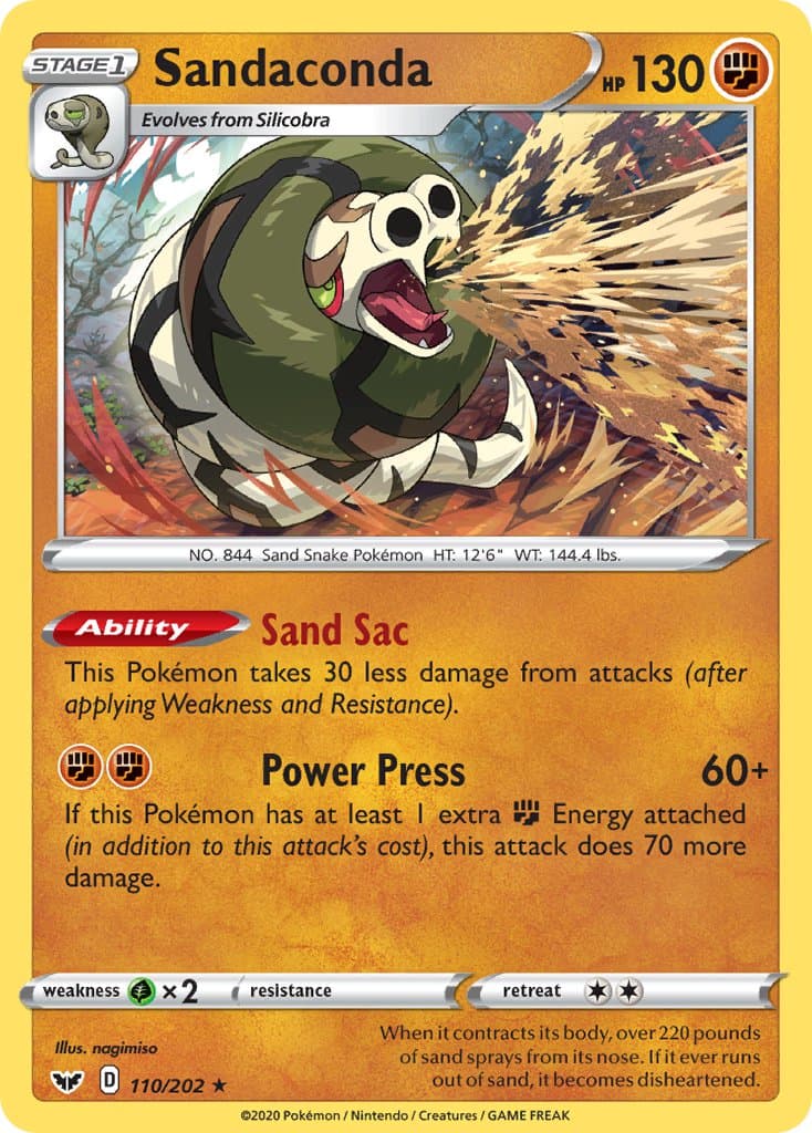 Sandaconda — Sword & Shield Pokémon card