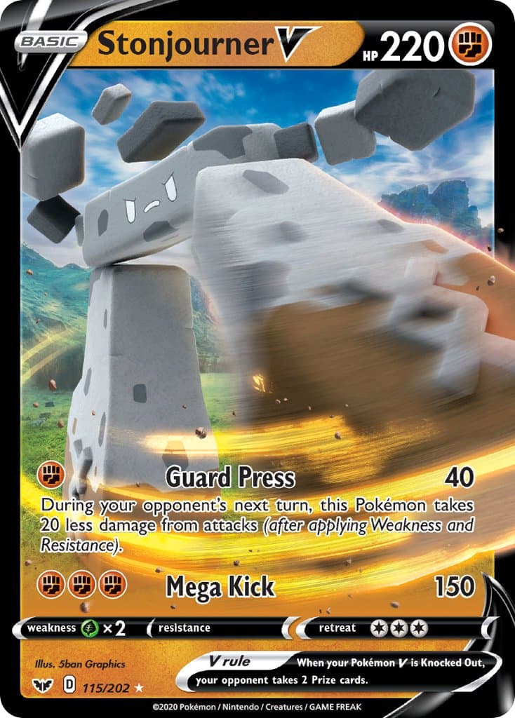 Stonjourner V — Sword & Shield Pokémon card