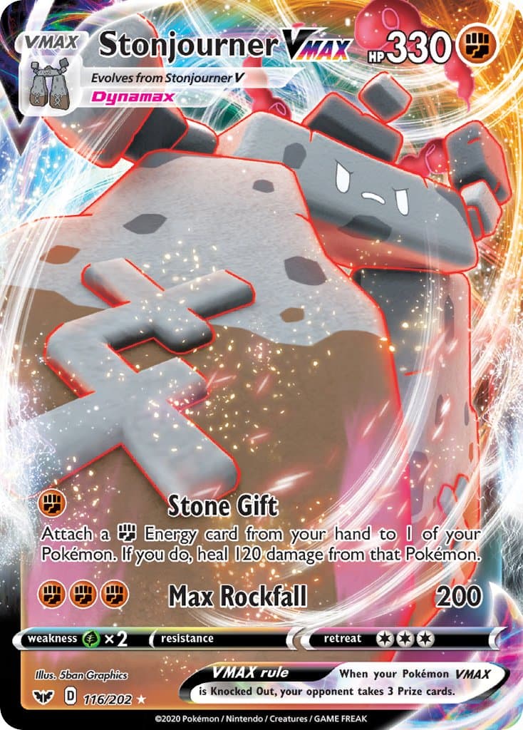 Stonjourner Vmax — Sword & Shield Pokémon card