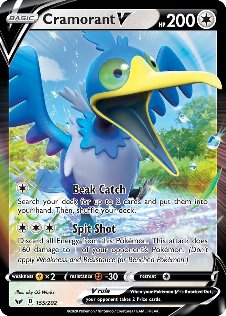 Cramorant V — Sword & Shield Pokémon card