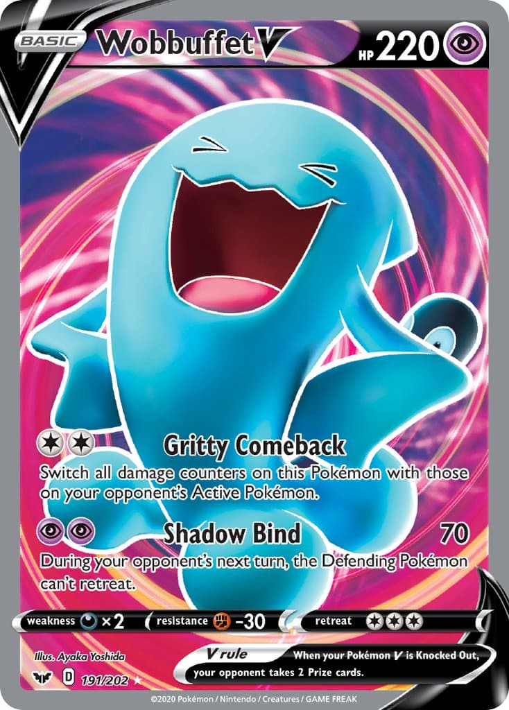 Wobbuffet V — Sword & Shield Pokémon card