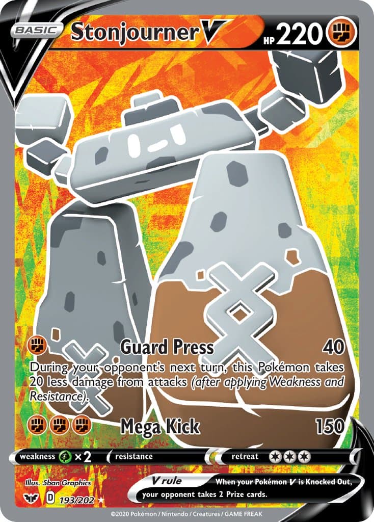 Stonjourner V — Sword & Shield Pokémon card