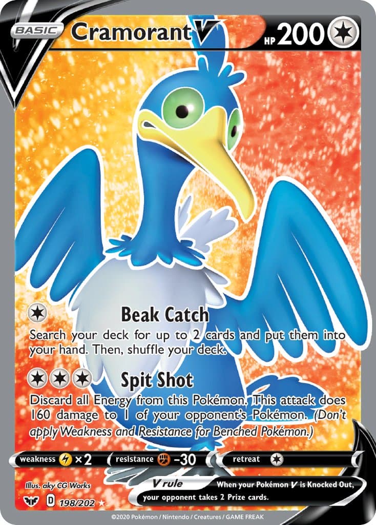 Cramorant V — Sword & Shield Pokémon card
