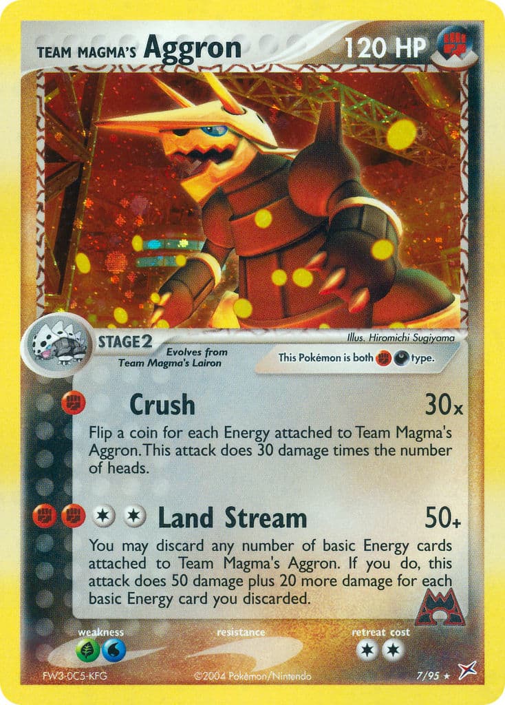 Team Magmas Aggron — Team Magma vs Team Aqua Pokémon card