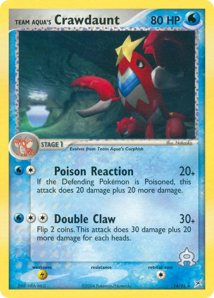 Team Aquas Crawdaunt — Team Magma vs Team Aqua Pokémon card