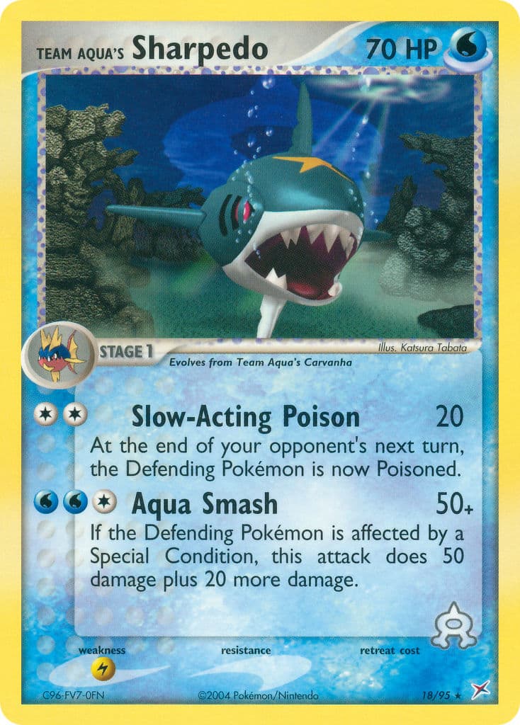 Team Aquas Sharpedo — Team Magma vs Team Aqua Pokémon card