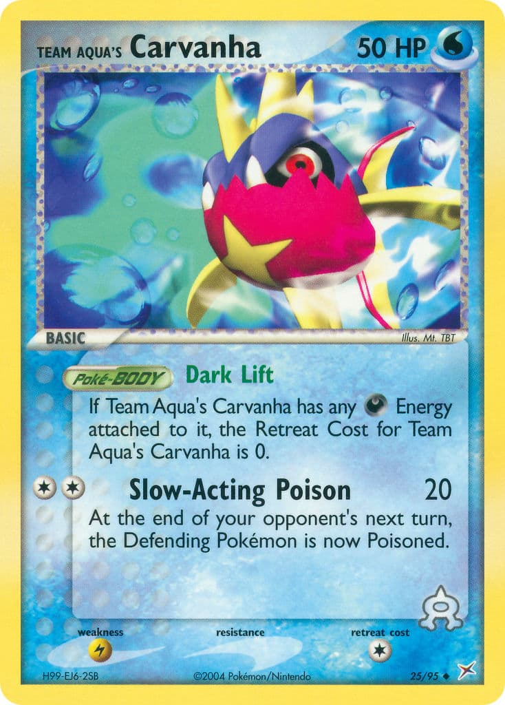 Team Aquas Carvanha — Team Magma vs Team Aqua Pokémon card