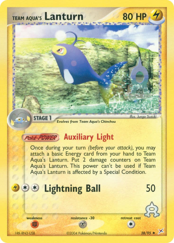 Team Aquas Lanturn — Team Magma vs Team Aqua Pokémon card