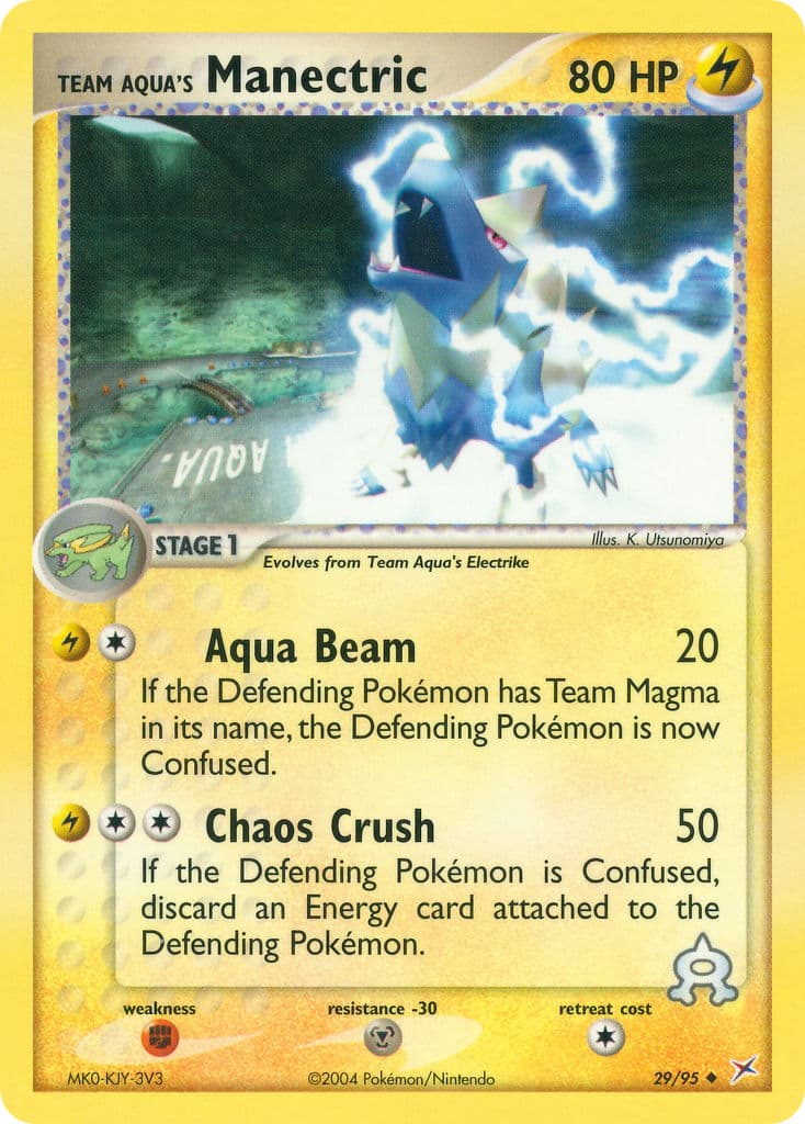 Team Aquas Manectric — Team Magma vs Team Aqua Pokémon card