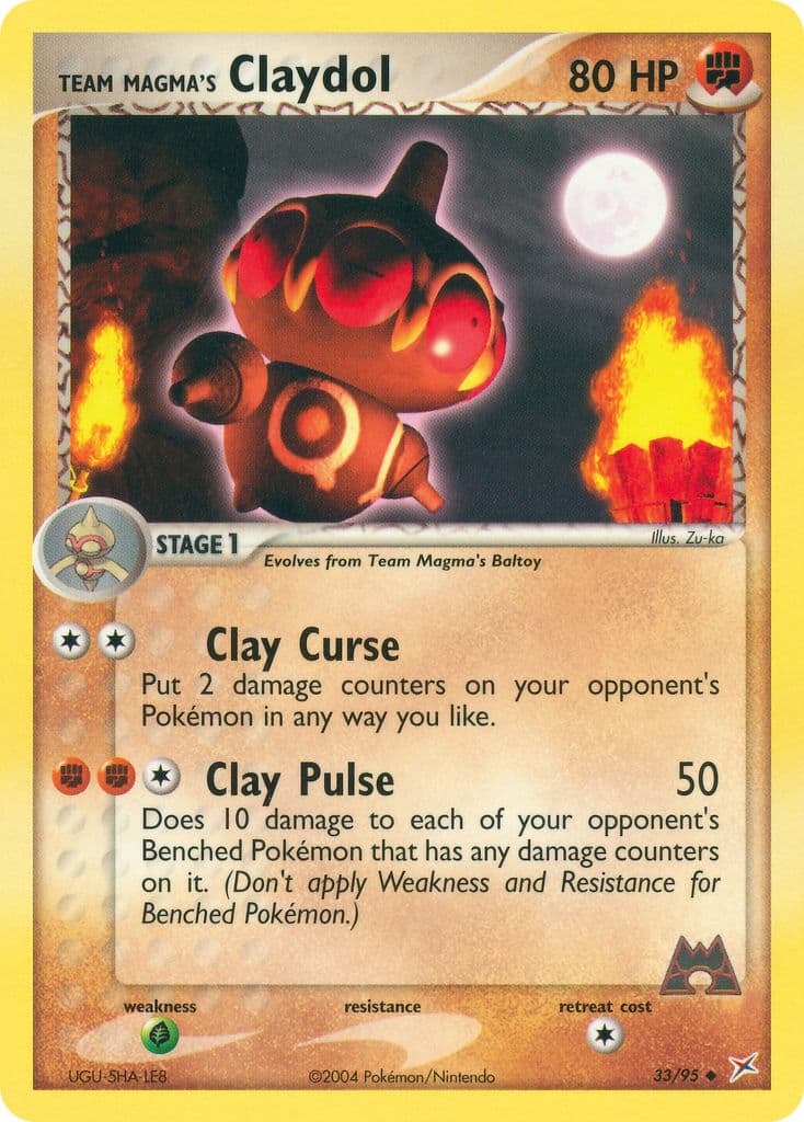 Team Magmas Claydol — Team Magma vs Team Aqua Pokémon card