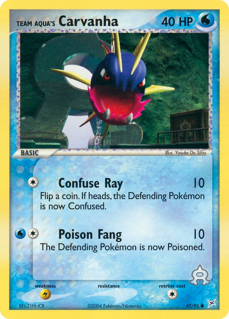 Team Aquas Carvanha — Team Magma vs Team Aqua Pokémon card