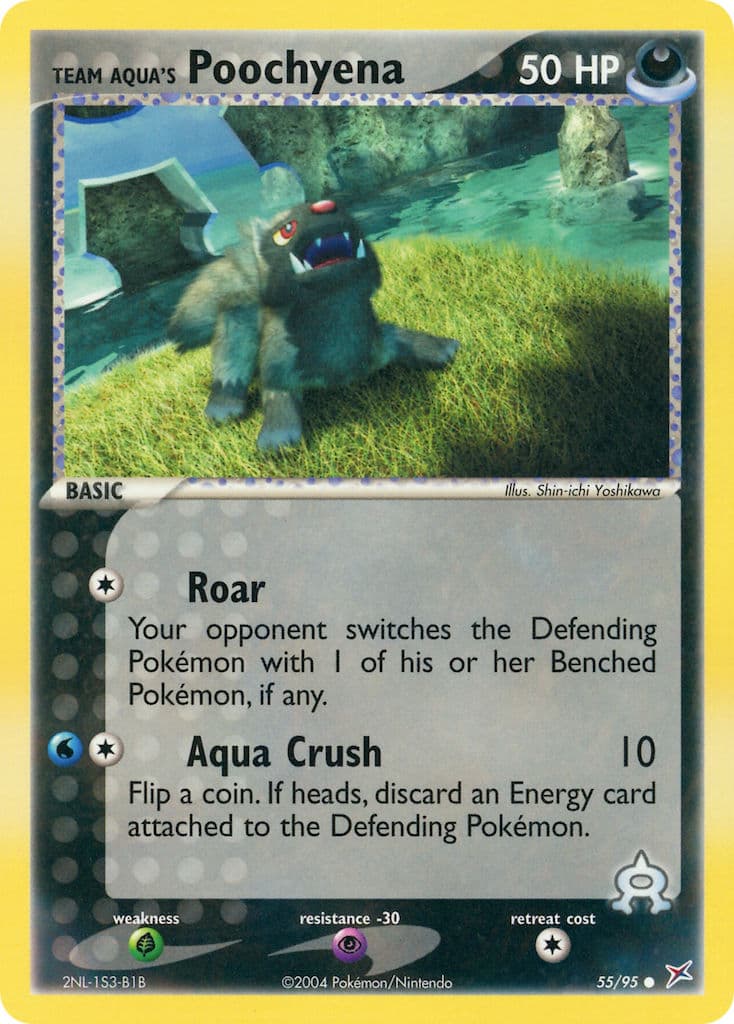 Team Aquas Poochyena — Team Magma vs Team Aqua Pokémon card