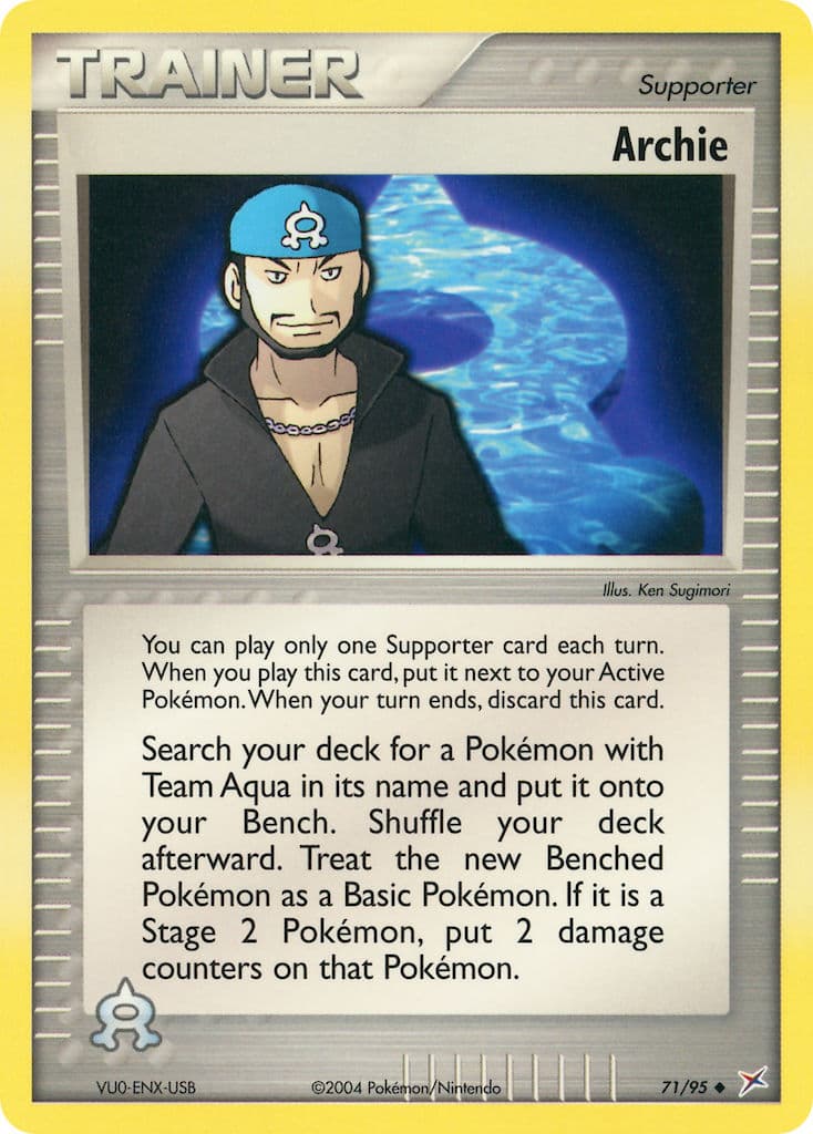 Archie — Team Magma vs Team Aqua Pokémon card